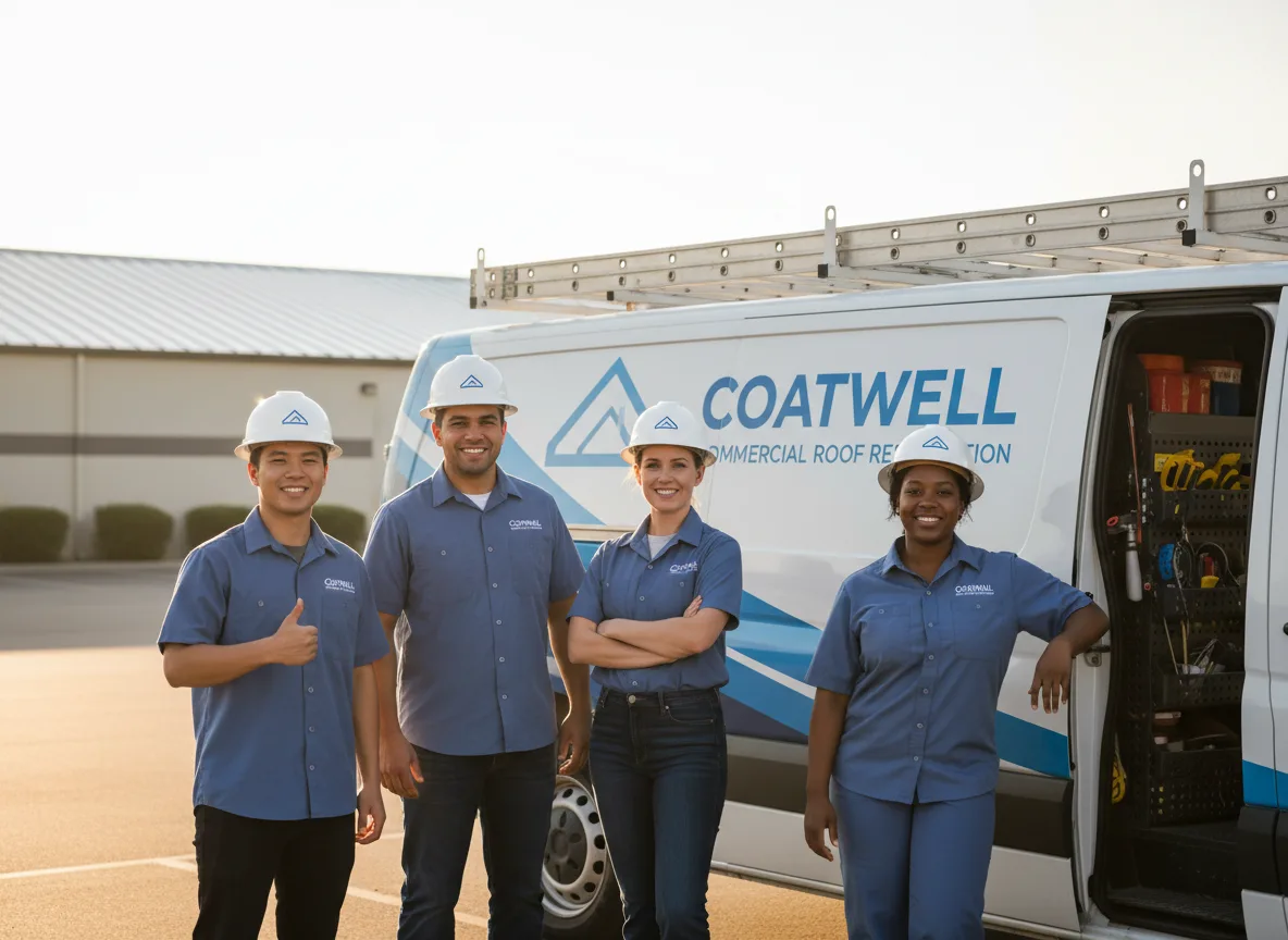 Commercial roof coating company in Lequire, OK