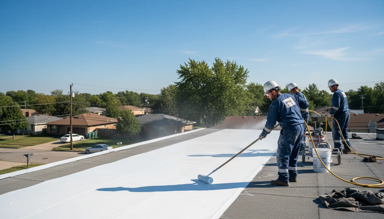 Commercial roof coating in Lequire, OK near me